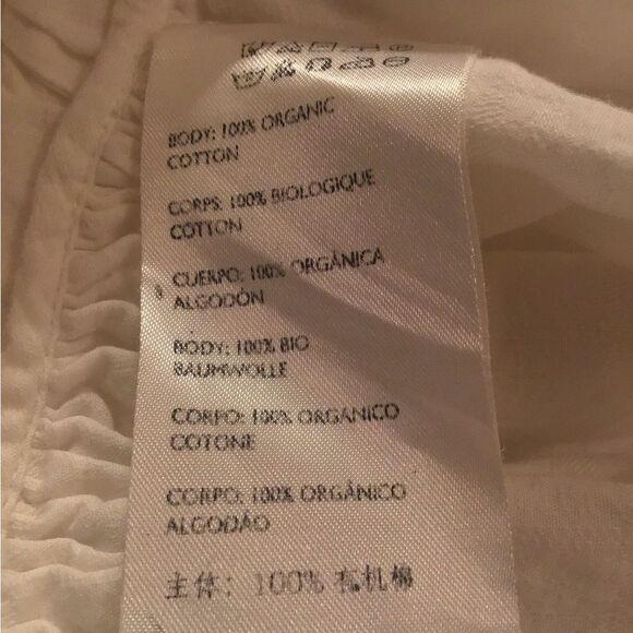 CLEOBELLA MANDIE BLOUSE White Ruffled V-Neck Cropped Women's Top - Picture 8 of 9